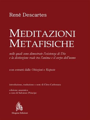 cover image of Meditazioni Metafisiche